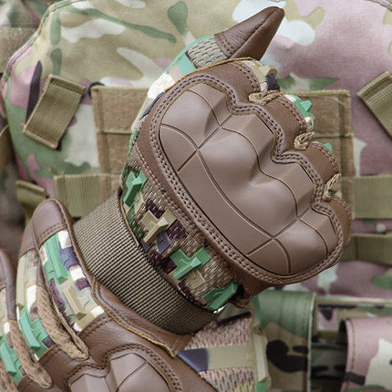 Tactical Gloves with Hard Shell Knuckle Protection and Touchscreen Fingertips, Sizes S to XL