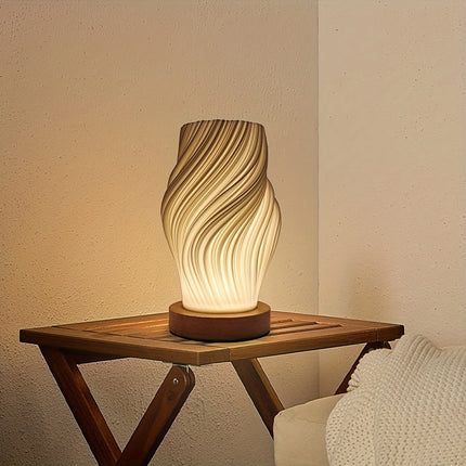 Modern LED Table Lamp with Adjustable Lighting | Swirl Design for Stylish Home Decor