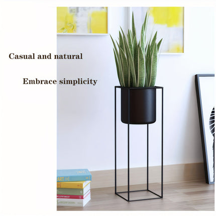 Metal Indoor Plant Stand with Modern Rectangular Frame | Durable Space-Saving Holder for Elegant Indoor Display