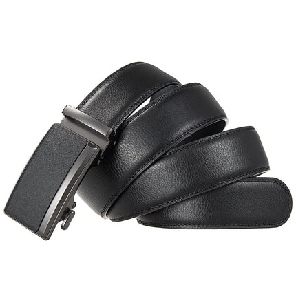 Ratchet Belt for Men, No Hole Micro Adjustable Dress Belt with 5 Buckle Styles, Lengths 43 to 51 Inches