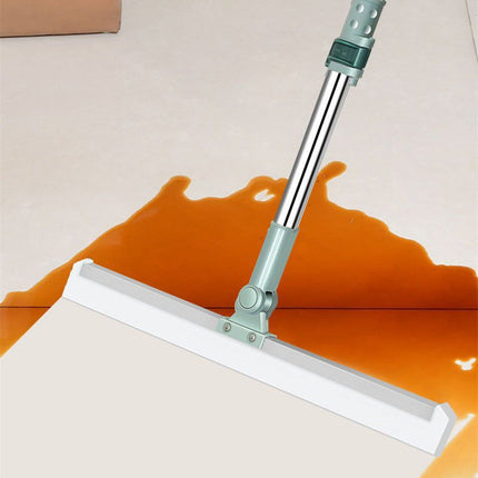 180 Degree Rotating Silicone Mop with Long Handle, Water-Removing Floor Squeegee Mop for Hardwood, Tile and Laminate