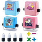 👍Addition + Subtractive + Multiplication + Division (4 Roller + 4 Bottles Of Ink)