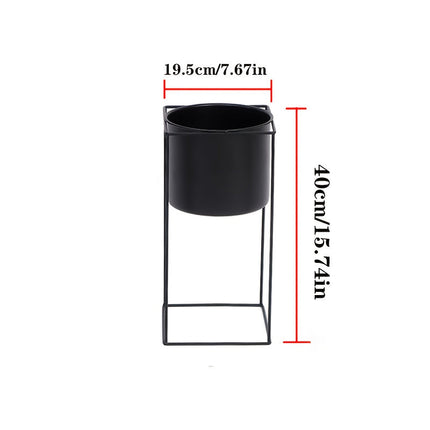 Metal Indoor Plant Stand with Modern Rectangular Frame | Durable Space-Saving Holder for Elegant Indoor Display