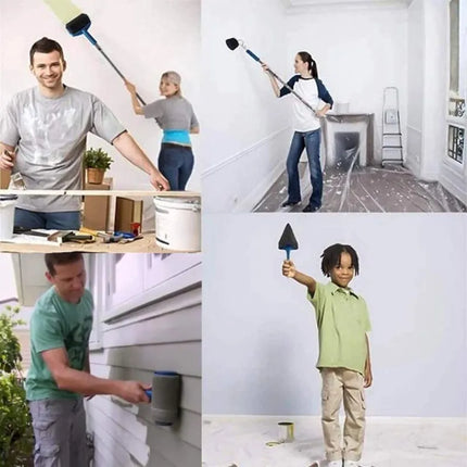 Refillable Paint Roller Brush with Ergonomic Handle | Smooth Finish for Effortless Painting