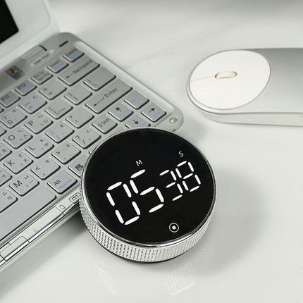 Digital Kitchen Timer with Magnetic Back and Large LED Display, Twist to Set for Baking and 25 Minute Pomodoro Blocks