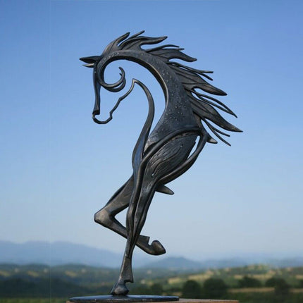 Horse Garden Statue, Metal Horse Sculpture for Outdoor Garden Decor – image 4