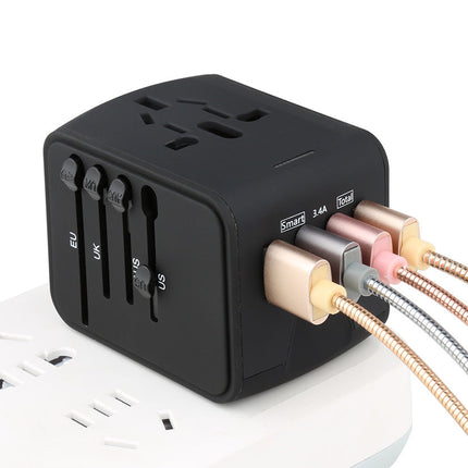 Universal Travel Power Adapter with Dual USB Ports | Compact Design for Worldwide Compatibility