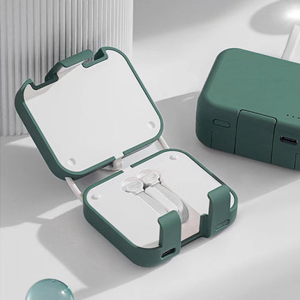 Mini Power Bank with Built In Phone Stand, Portable Charger for Lightning and Type C Phones