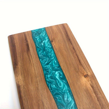 Resin River Cutting Board with Durable Acacia Wood | Stylish Serving Board for Meats and Cheeses