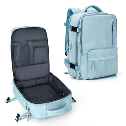 Travel Backpack with Multiple Compartments, Lightweight Two Strap Rucksack in 5 Colors for Everyday Carry