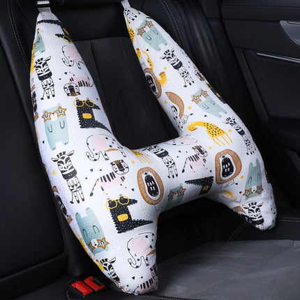 Kids Car Travel Pillow, Seat Belt Cushion with Soft Plush Padding, 14 Designs, for Children on Long Car Rides
