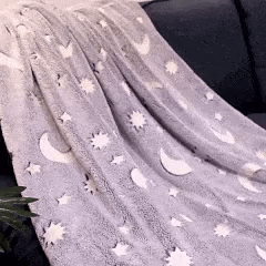 Glow in the Dark Blanket, Double Sided Plush Velvet and Wool Throw, 12 Color Options for Kids and Adults