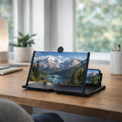 Portable Screen Amplifier for Smartphones with 3D Sound Boost | Enhanced Viewing Experience