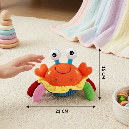 Interactive Musical Crab Toy with Voice Response Feature | Engaging Learning for Babies' Sensory Development