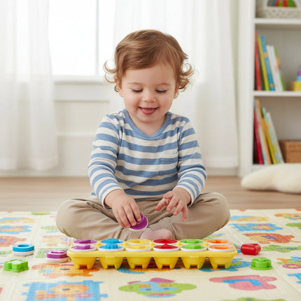 Geometric Shape Matching Toy for Toddlers with Colorful Pieces | Engaging Educational Activity for Early Learning and Skill Development