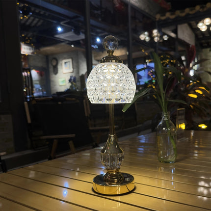 Crystal Touch Table Lamp with Adjustable Brightness | Rechargeable LED Light for Modern Elegance and Ambience