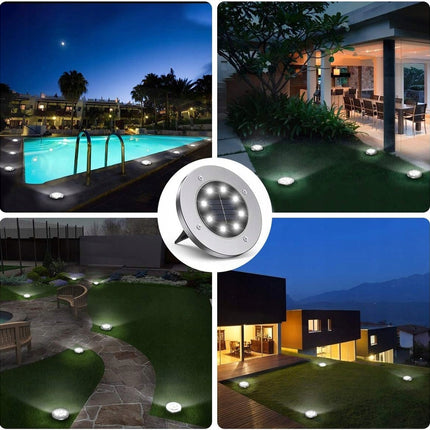 Solar Garden Stake Lights, IP65 Waterproof with Dusk to Dawn Sensor, 8 Hour Run Time, Sets of 4, 8 or 12