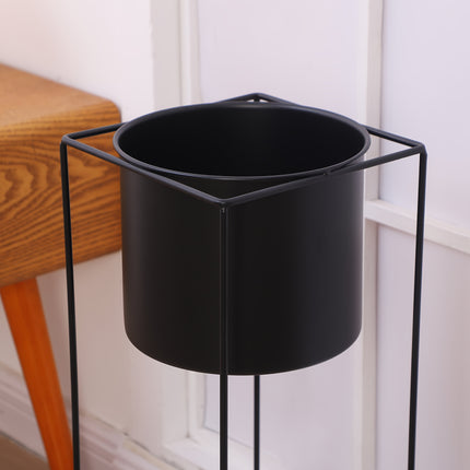 Metal Indoor Plant Stand with Modern Rectangular Frame | Durable Space-Saving Holder for Elegant Indoor Display