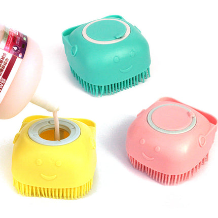 Pet Grooming Brush with Soft Bristles, Gentle Coat Cleaning Brush with Non Slip Grip, Easy Clean Design, 3 Colours