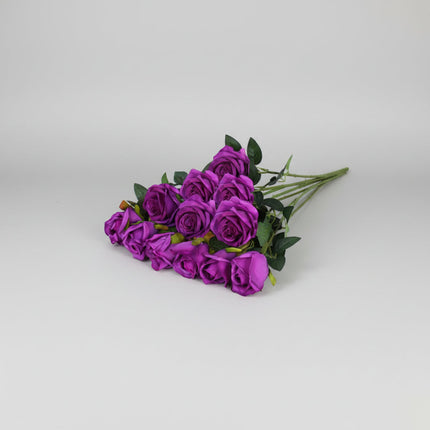 Artificial Rose Bouquet for Home Decor | Maintenance-Free Red Roses for Mother's Day and Events