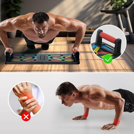Push Up Board with Non-Slip Grip & Adjustable Angles | Versatile Fitness Tool for Strength Training