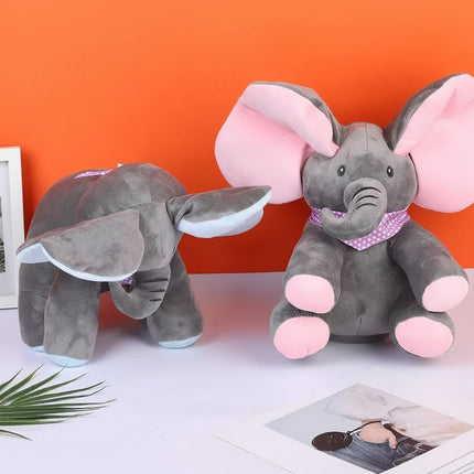 Elephant Interactive Plush Toy with Flapping Ears & Music | Engaging Tummy Time Toy for Sensory Development