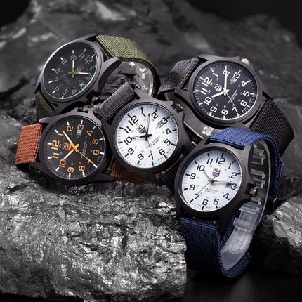 Shock Resistant Watch, Mens Tactical Watch with Stopwatch and Date