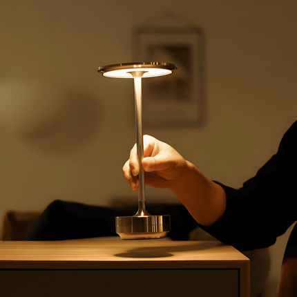 LED Table Lamp with Adjustable Brightness | Rechargeable Wireless Design for Versatile Indoor Lighting