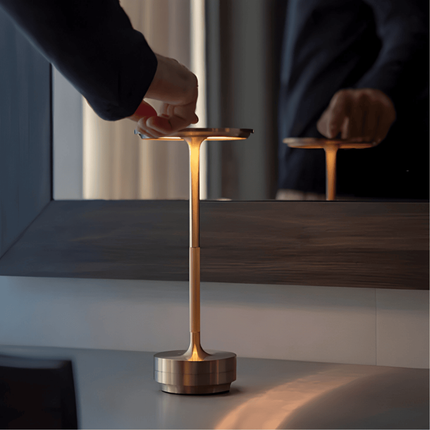 LED Table Lamp with Adjustable Brightness | Rechargeable Wireless Design for Versatile Indoor Lighting