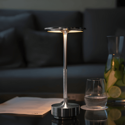 LED Table Lamp with Adjustable Brightness | Rechargeable Wireless Design for Versatile Indoor Lighting