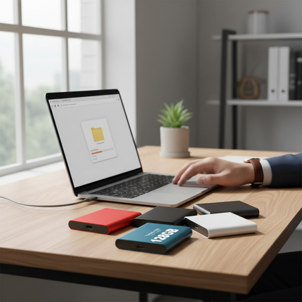 Portable External SSD 128GB with USB 3.1 | Fast Plug-and-Play Storage for Gaming and Backup