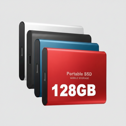 Portable External SSD 128GB with USB 3.1 | Fast Plug-and-Play Storage for Gaming and Backup