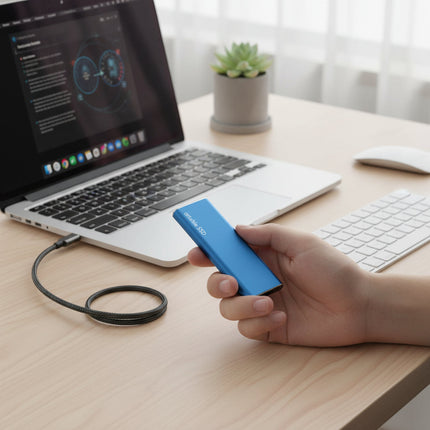 4TB Portable External SSD with USB-C Connection | Ultra-Thin Design for Effortless Data Storage