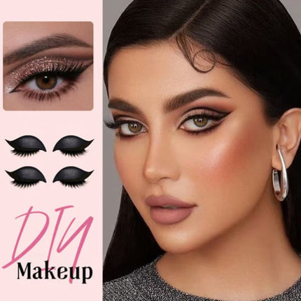 Eye Makeup Stickers 3-in-1 Set for Easy Application | Quick & Flawless Look with Eyeshadow, Eyeliner, and Lashes