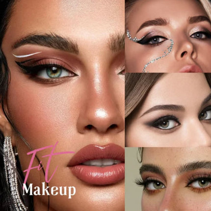 Eye Makeup Stickers 3-in-1 Set for Easy Application | Quick & Flawless Look with Eyeshadow, Eyeliner, and Lashes