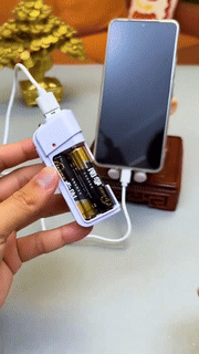 Portable Charger AA Battery Powered, Portable Power Bank for Travel and Camping