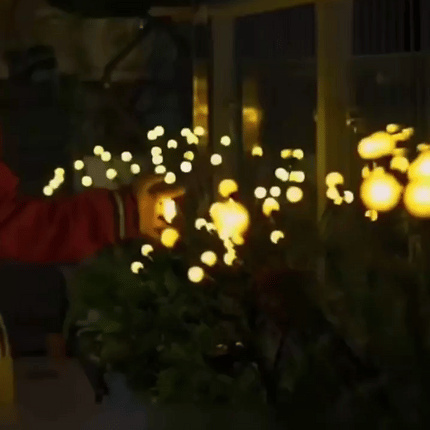 Solar Powered Firefly String Lights with Adjustable Brightness | Outdoor Decor for Magical Evenings