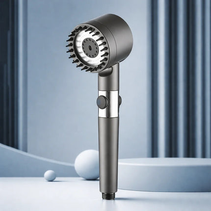 High-Pressure 3-Mode Shower Head with Massage Bristles | Water-Saving Design for Luxurious Spa Experience