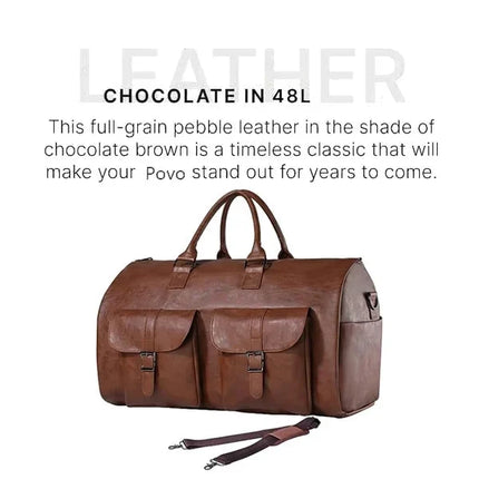 Duffle Bag for Travel, Leather or Canvas Travel Bag with Shoulder Strap – image 7