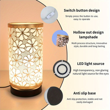 Floral USB Table Lamp with Sunflower Design | Warm Ambient Lighting for Cozy Spaces