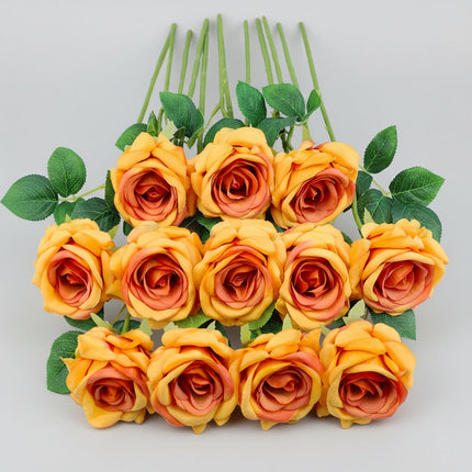 Artificial Rose Bouquet for Home Decor | Maintenance-Free Red Roses for Mother's Day and Events
