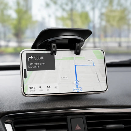 Universal Car Phone Holder with 360° Rotation | Flexible Design for Safe Driving