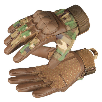 Tactical Gloves with Hard Shell Knuckle Protection and Touchscreen Fingertips, Sizes S to XL