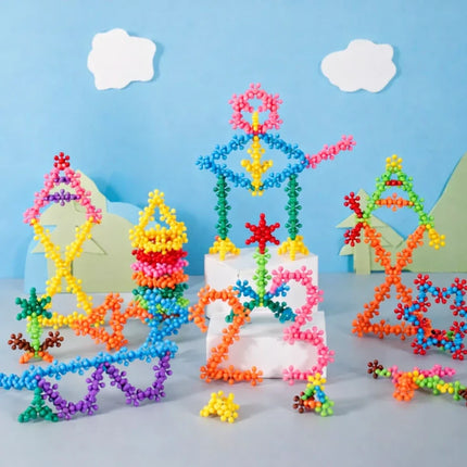 Interlocking Building Blocks Toy Set, Creative Construction Pieces for Kids to Build Bracelets and Crowns