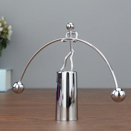 Stainless Steel Balancing Sculpture with Modern Design | Unique Home Decor for Creative Spaces
