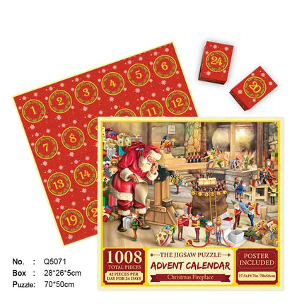 Advent Calendar Jigsaw Puzzle for Adults, Christmas Countdown 1000 Piece Puzzle – image 12
