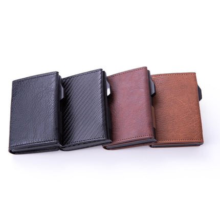 RFID Blocking Slim Wallet, Metal Card Holder Case for Up to 6 Cards with Elastic Cash Pocket, 4 Colors, Front Pocket Wallet