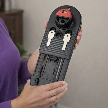 Picture Frame Hanging Tool with Built In Level and Push Button Nail Marker for Straight Wall Art