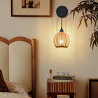 Wall Sconces, Rattan Wall Sconce with Handwoven Wicker Lamp Shade, Adjustable Living Room Wall Lamp for Bedside_00