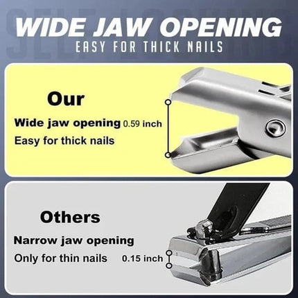 Nail Clippers for Thick Toenails, Stainless Steel Nail Clipper with Catcher, Toenail Clippers for Seniors and Men – image 7
